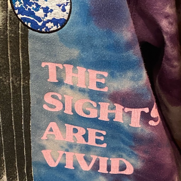 Astro World Festival Run Tie Dye Hooded Sweatshirt /Embroidered/ Size M - Picture 7 of 13